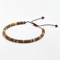 thumbnail image 5 of K-KED Minimalist 2x4mm Red Creek Jasper Stone Gemstone Dainty Bracelet Handmade, 5 of 8