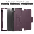 thumbnail image 3 of Business-Style Case for iPad Air 11-inch (2024), Model A2902/A2903/A2904 Case, Heavy-Duty Case with Magnetic Stand /Pencil Holder /Auto Sleep Wake Function, Protective Classic Thin Folio Cover, Purple, 3 of 9