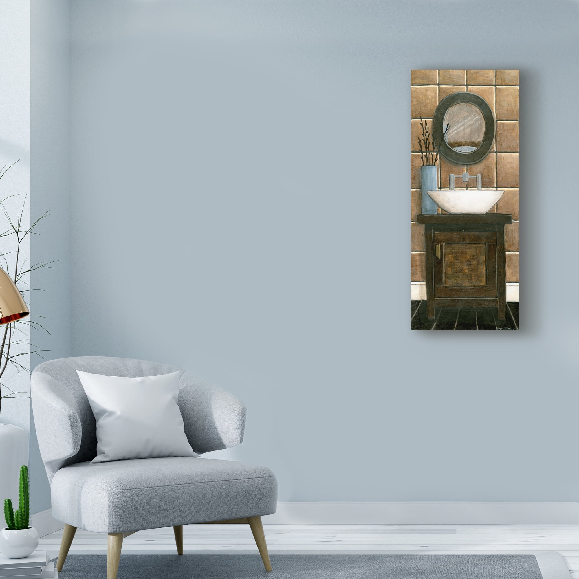 Trademark Fine Art 'Modern Bath Panel III' Canvas Art by Megan Meagher