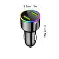 thumbnail image 3 of Yunuuuoa Fast Car Charger 60W 4 Port USB Cigarette Lighter Adapter with LED Light Quick Charge Compatible for iPhone Android Smartphones Tablets in Vehicle Travel, 3 of 6