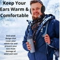 thumbnail image 5 of Mens Winter Ear Muffs Foldable Cold Weather Earmuffs Fleece Warm Ear Warmers Behind The Head Ear Muffs, 5 of 9