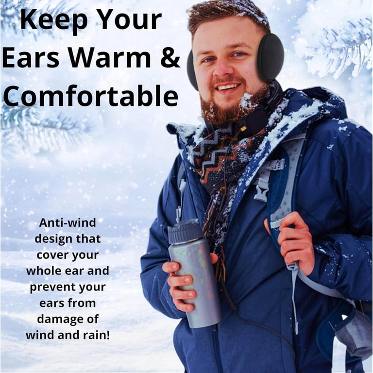 Mens Winter Ear Muffs Foldable Cold Weather Earmuffs Fleece  display picture 1