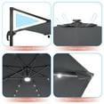 thumbnail image 3 of FLAME&SHADE 11FT LED Cantilever Umbrella with Aluminum Frame, and 360° Rotation,Anthracite, 3 of 6