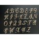 thumbnail image 2 of Alfileres con letras Broches Broches de metal plateados Alfileres-Alfiler inicial de cristal transparente, 2 of 3
