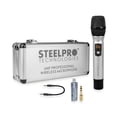 thumbnail image 1 of Micrófono Inalámbrico Steelpro U1015MC UHF 70m Alcance Color Plateado, 1 of 4