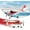 Red, variant on Fms Rc Planes for Adults Beginners 1220mm Ranger Remote Control Airplane with Reflex Red Hobby Rc Airplanes PNP (No Transmitter Battery,Charger)