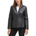 thumbnail image 3 of Cole Haan Women's Plus Size Scuba Leather Jacket (Hickory, 3X), 3 of 3