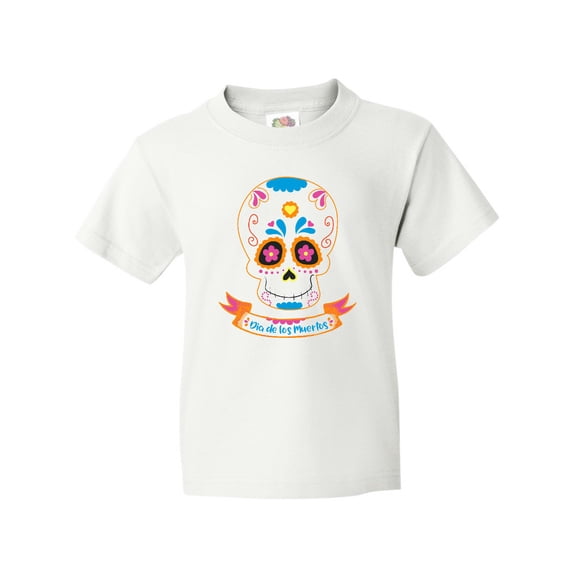 Inktastic Day of the Dead Skull Youth T-Shirt
