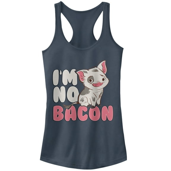 Junior's Moana Pua No Bacon  Racerback Tank Top