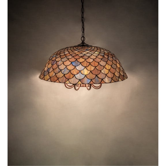 24" Wide Tiffany Fishscale Pendant
