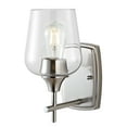 thumbnail image 4 of Safavieh Valda 11 in. H One Light Wine Glass Wall Sconce, Nickel/Clear, 4 of 6