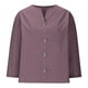 thumbnail image 5 of mfyjkho Tops Para Mujer, Blusa Holgada De Lino Con Cuello En V, Mangas 3/4 Y Botones, Color Liso, Para Mujer Tops Y Blusas Para Mujer Xxxxl, 5 of 7
