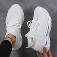 thumbnail image 2 of Rokment Air Cushion Running Training Shoes for Women Comfortable Athletic Workout Jogging Fitness Trainners Tennis Walking Sneakers White Size 6.5, 2 of 6