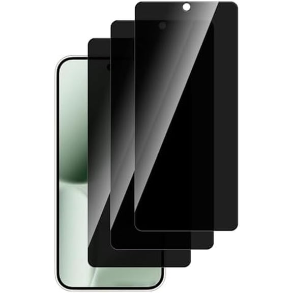 3 Pack Privacy Screen Protector for Google Pixel 10 Pro XL, Anti‑Spy 9H Tempered Glass, Ultra‑HD, Anti‑Scratch, Bubble‑Free, Easy Install, Case‑Friendly