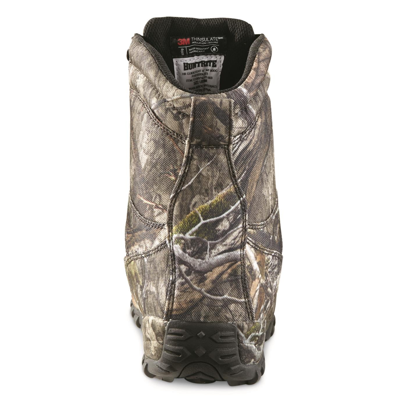 Bottes De Chasse HuntRite Homme Guidelight 8, 800g, Imperméables Et Isolées, Camouflage Mossy Oak