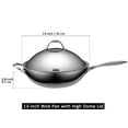 thumbnail image 7 of Cooks Standard Wok Pan Stainless Steel, 13-Inch Multi-Ply Clad Stir Fry Pan with High Dome lid, Silver, 7 of 7