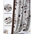 thumbnail image 6 of Farmhouse Coffee Cup Blackout Curtains for Bedroom 45 Inch Length 2 Panels Set, Vintage Coffee Beans Love Heart Thermal Insulated Energy Saving Window Treatment Curtains Blackout Drapes 52"x45", 6 of 8