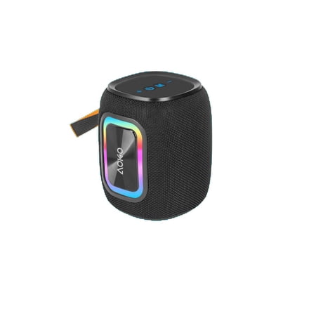AOKO Portable Wireless RGB Bluetooth Speaker - IPX4 Water Resistant (Black)