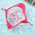thumbnail image 3 of 1 PCS  Mahjong Bag - Empty Mahjong Tiles Bag Only with Zippered & Letters, Case Only(Hot Pink,Moh-jong), 3 of 12