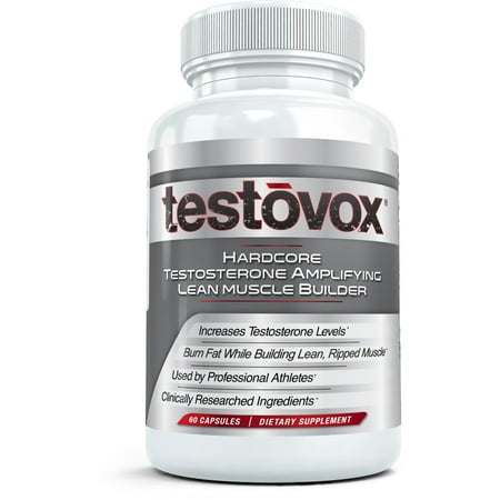 Testovox Testosterone Booster & Muscle Builder Supplement | Enhance Libido & Strength, 60 Capsules