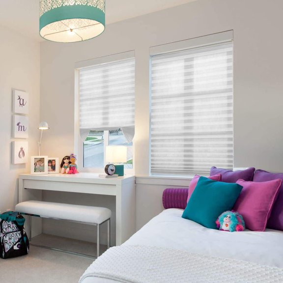 Home Decoration Accessories Non-woven Fabric Pleat Curtain Privacy Curtains for Shutters , Pleated Blinds Shades for Windows Cordless Light Filtering,