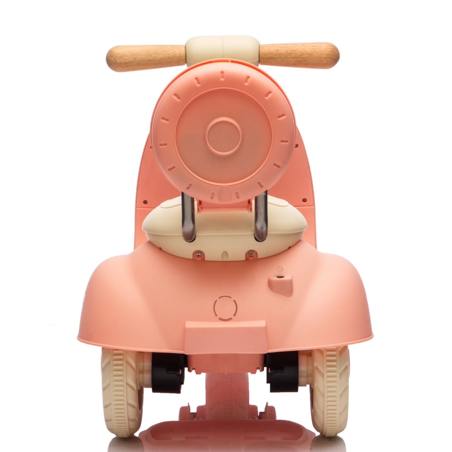 12V Kids Ride On Electric Motorcycle,Toddler Scooter W/Parents Control,Three-Wheel Stable Design,Special Wooden Handle,Smoother Output and Slow Start&Stop,More Suitable For 1-3 Years BABY's First Toy