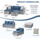 thumbnail image 3 of Shintenchi Patio Furniture Sets 3 Pieces Outdoor Sectional Sofa Silver All-Weather Rattan Wicker Sofa Small Patio Conversation My Lux Decor Round, 3 of 9
