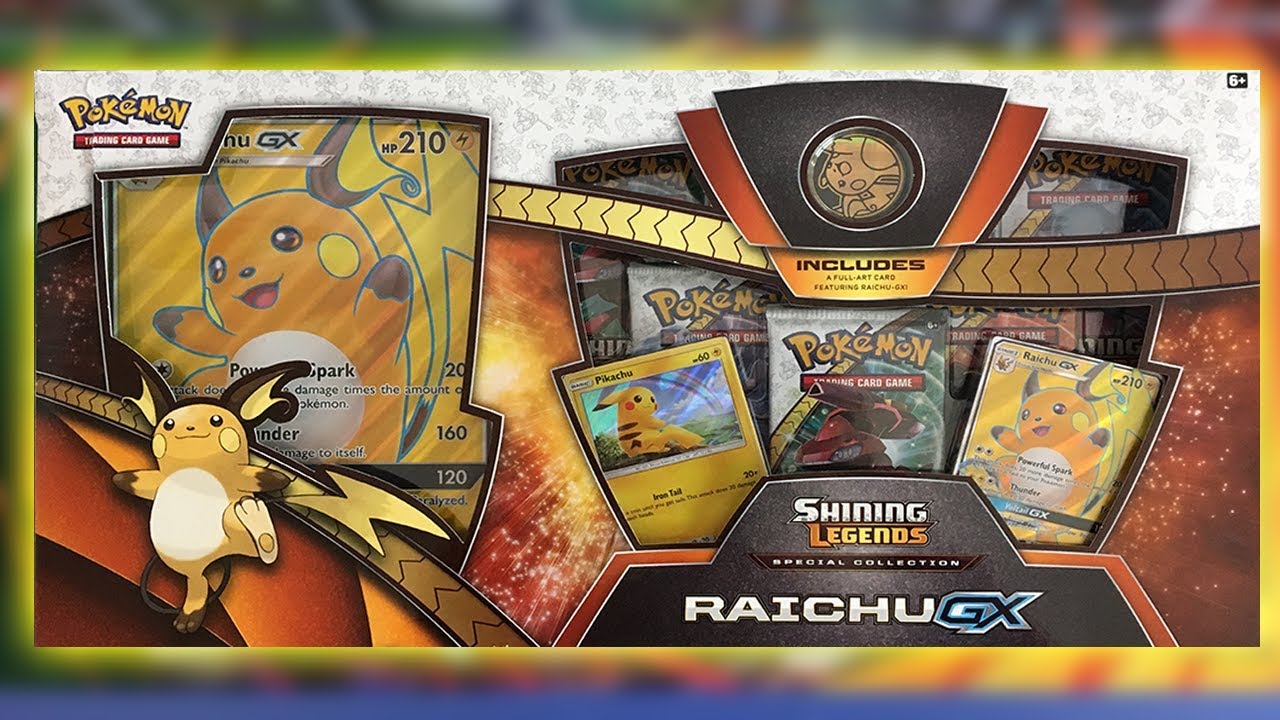 Pokemon Sun & Moon 5 Shining Legends Raichu GX SP Collection - Walmart.com