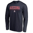 thumbnail image 2 of Men's Navy Arizona Wildcats Team Unity Baseball Long Sleeve T-Shirt, 2 of 3