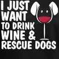 thumbnail image 3 of CafePress - Drink Wine And Rescue Dogs T Shirt - Women's V-Neck Dark T-Shirt, 3 of 4