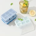 thumbnail image 6 of SDJMa Ice Cube Trays with Lids,Silicone Ice Trays for Freezer,Easy Release Silicone Ice Cube Tray,6 Square Ice Cubes per Tray Ideal for Cocktails,Whiskey,Soups, 6 of 8