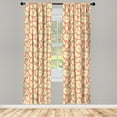 thumbnail image 3 of Ambesonne Fruits Curtains, Modern Illustration Fruit, Pair of 28"x95", Apple Green Beige and Red, 3 of 5
