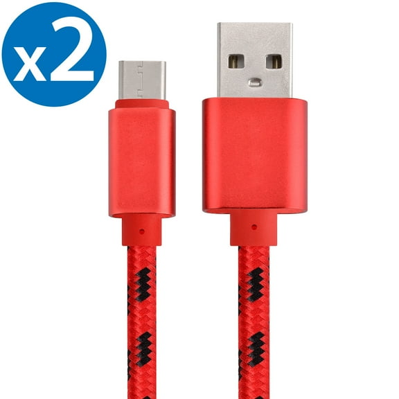 2x 3FT USB Type C Cable Fast Charging Cable USB-C Type-C 3.1 Data Sync Charger Cable Cord For Samsung Galaxy S9 S9  Galaxy S8 S8 Plus Nexus 5X 6P OnePlus 2 3 LG G5 G6 V20 HTC M10 Google Pixel XL