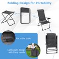 thumbnail image 6 of Patiojoy 4 PCS Outdoor Wicker Chaise Lounge Patio Lounge Chair Ottoman Set Camp Chairs w/7-Gear Adjustable Backrest Gray, 6 of 7