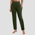 thumbnail image 2 of COMVALUE Women's Yoga Pants Wide Leg wiht Pockets High Waist Stretch Loose Casual Lounge Sweatpants (Army Green, S), 2 of 7