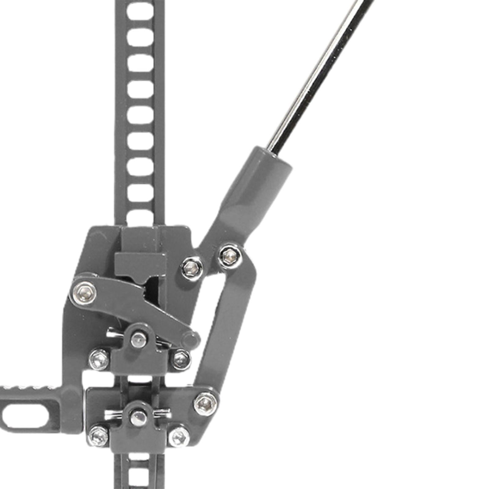 QccHieUs 1/10 Scale Lift Jack Adjustable Jack Stand Metal Easy to Use RC Vehicle Part for Gray