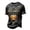 Dark Gray, variant on Broave Men Halloween Skeleton Hand Jack O'Lantern Crewneck Short Sleeve T-Shirt, All Over Print Bat Scroll Casual Graphic Tee, Gothic Halloween Top for Men Daily Wear & Halloween Party Outfit