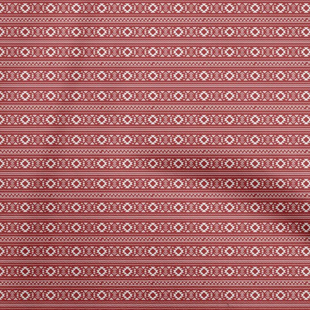 oneOone Rayon Red Fabric Tribal Craft Projects Decor Fabric Printed By The Yard 56 Inch Wide