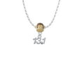 thumbnail image 2 of Delight Jewelry Silvertone Half Marathon - 13.1 with Clear AB Crystal Mia Monkey Charm Necklace, 2 of 4