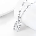 thumbnail image 6 of U7 Initial Monogram Necklace Letter Pendant B Platinum Plated for Women Men,Square Capital Resizable Chain, 6 of 8