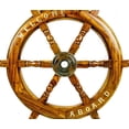 thumbnail image 5 of Nagina International Welcome Aboard Embedded Premium Handcrafted Nautical Pirate's Wall Decor Ship Wheel (36 Inches, Wooden Handle), 5 of 6