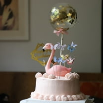 LULULION Cake Decorations for Women Black 2 Sets 6Pcs