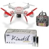 World Tech Elite 33745 4.5-Channel Wraith Spy Drone and Kinetik AA Battery Kit, 50 Pack