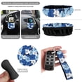 thumbnail image 6 of Yuyamidu 15 Pieces Blue Hibiscus Car Seat Cover Set with Steering Wheel Cover Air Vent Storage Pocket Seatbelt Shoulder Pads Trash Bin Rearview Mirror Cover Coasters Keychain Wristlet, 6 of 7