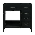 thumbnail image 5 of EUROCO 36" Bathroom Vanity without Sink, Bathroom Vanity Cabinet with Door and 5 Drawers, Solid Wood Frame, Black, 5 of 9