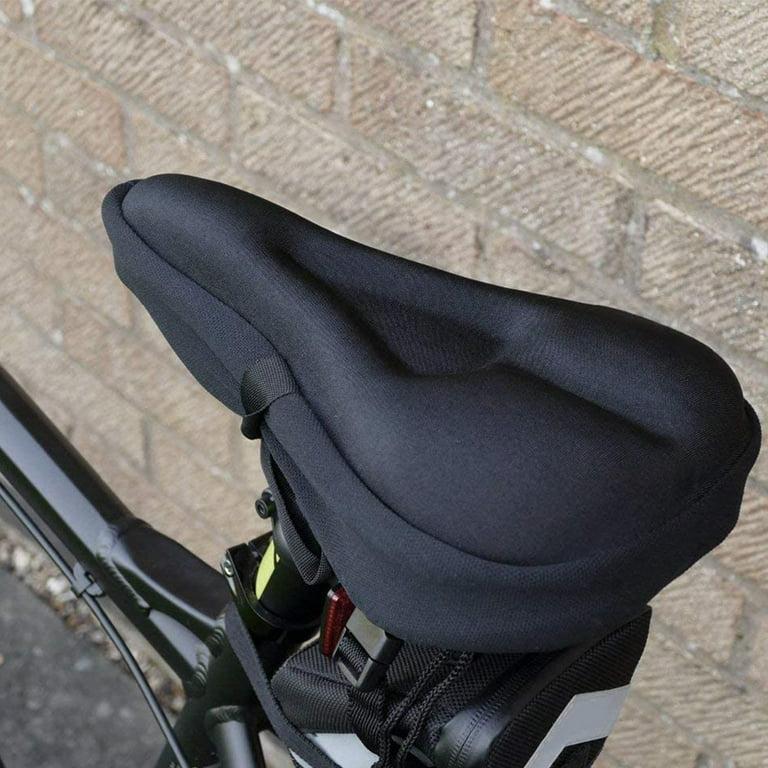 Elbourn Gel Bike Seat Cover Wide Padded Bicycle Seat Cover Exercise Bike Seat Cushion for Women Men Comfort Compatible with Peloton Cruiser Stationary Bike Water Dust Resistant Cover Included Walmart....