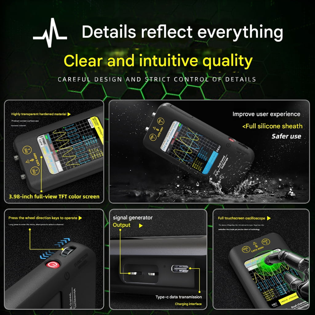 Miiottaa 50MHz Digital Storage Oscilloscope With 480X320 Resolution Display And USB Data Transfer High Performances
