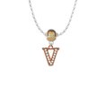 thumbnail image 2 of Delight Jewelry Rose Goldtone Crystal Initial - V - Mia Monkey Charm Necklace, 2 of 4