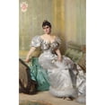 thumbnail image 2 of Vittorio Matteo Corcos 13x18 Gold Ornate Wood Frame and Double Matted Museum Art Print Titled - Portrait of Corinna Salmon, 2 of 4