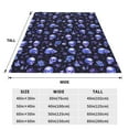 thumbnail image 3 of Pofeuu Skull flower leaf purple Print Ultra-Soft Micro Fleece Blanket,for Bed Or Sofa,All Season Throw Blankets Flannel Blanket-80"x60", 3 of 7